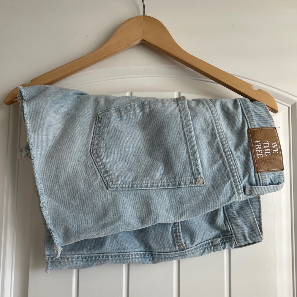 We The Free Light Blue Denim Shorts